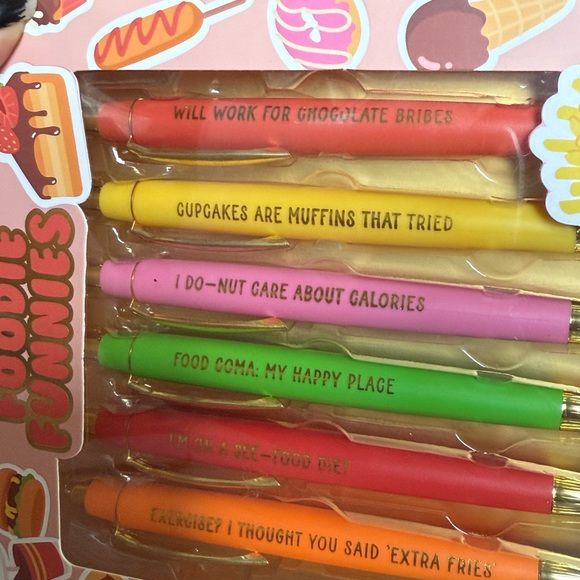 Funny Kawaii Foodie Pen Set - Picture 5 of 6